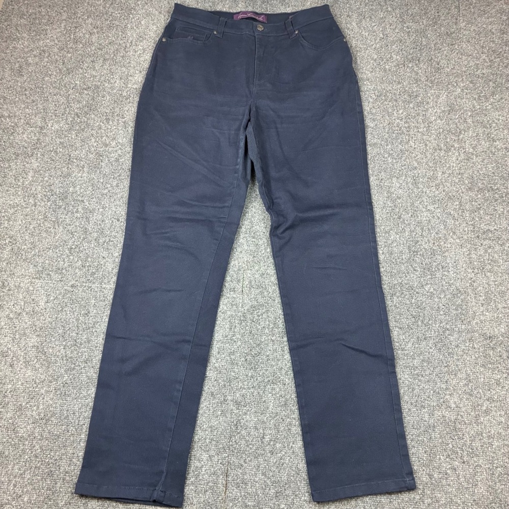 Gloria Vanderbilt Amanda High Rise Tapered Jeans‎ Navy Blue Womens Size 8